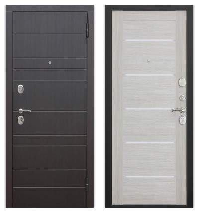 Входные металлические двери Гарда NOVA СЕРЕБРО Ясень Белый