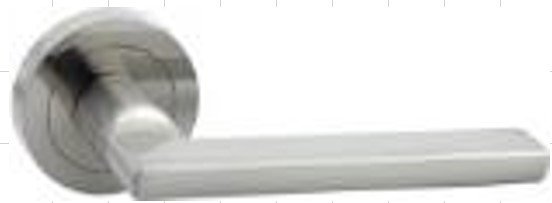 Фурнитура для дверей Ручка Сплит на круглой розетке R01 SN