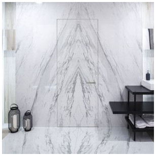 Двери-невидимки Динмар полотно грунтованное под покраску