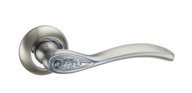 Фурнитура для дверей Ручка Равэлло SN+PC