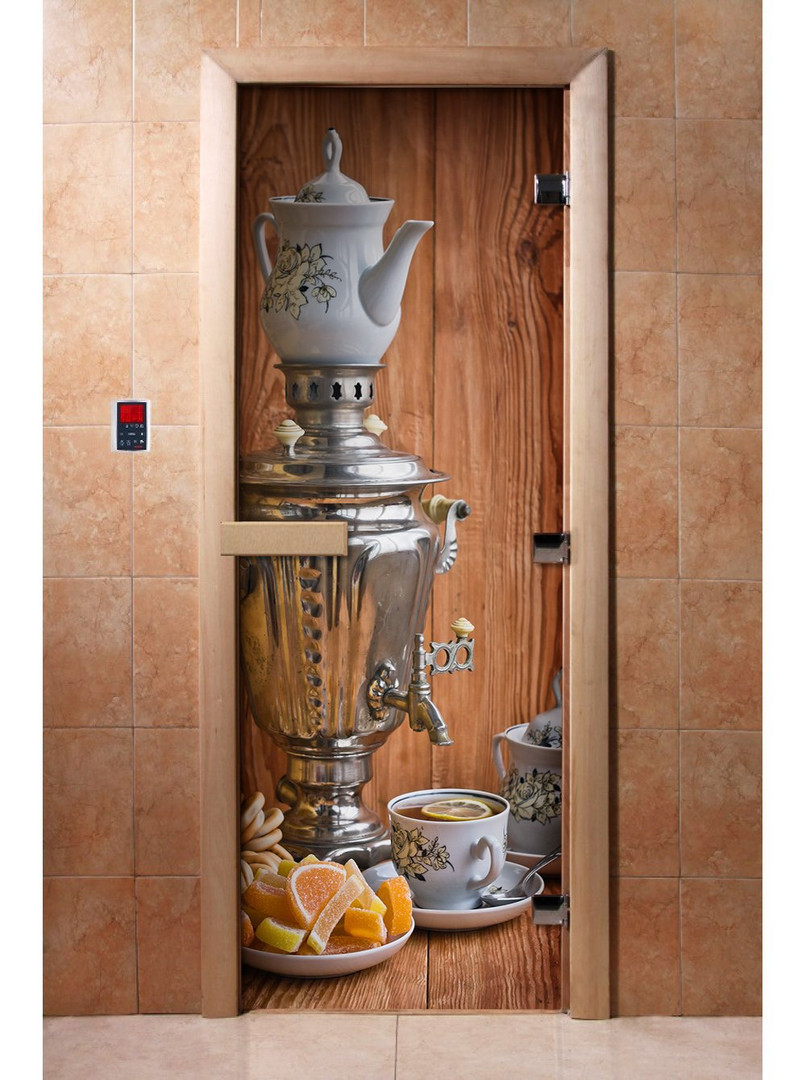 Двери для бани и сауны Дверь с фотопечатью A074