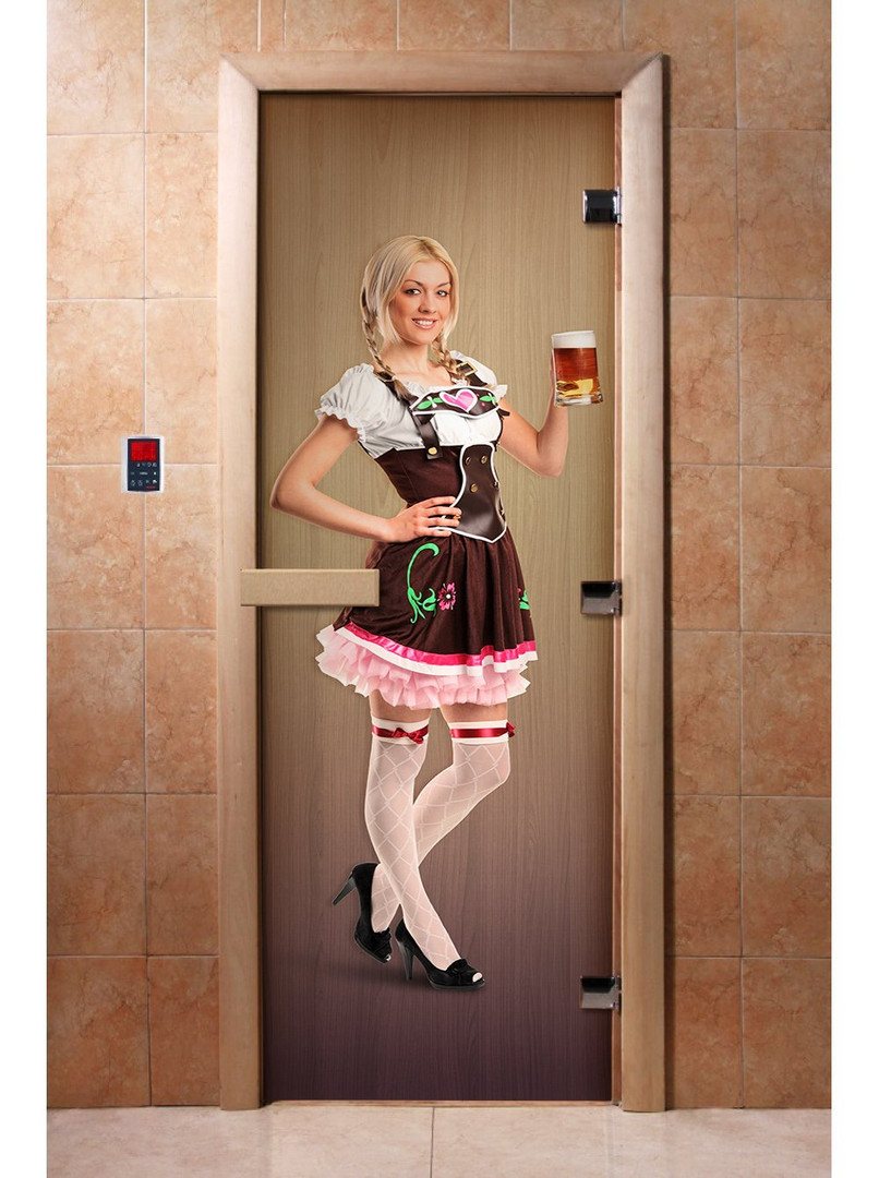 Двери для бани и сауны Дверь с фотопечатью A016