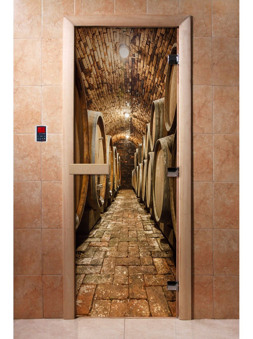 Двери для бани и сауны Дверь с фотопечатью A034