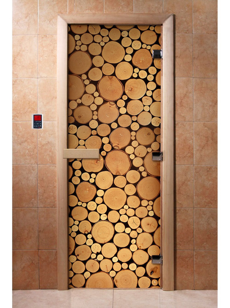 Двери для бани и сауны Дверь с фотопечатью A048