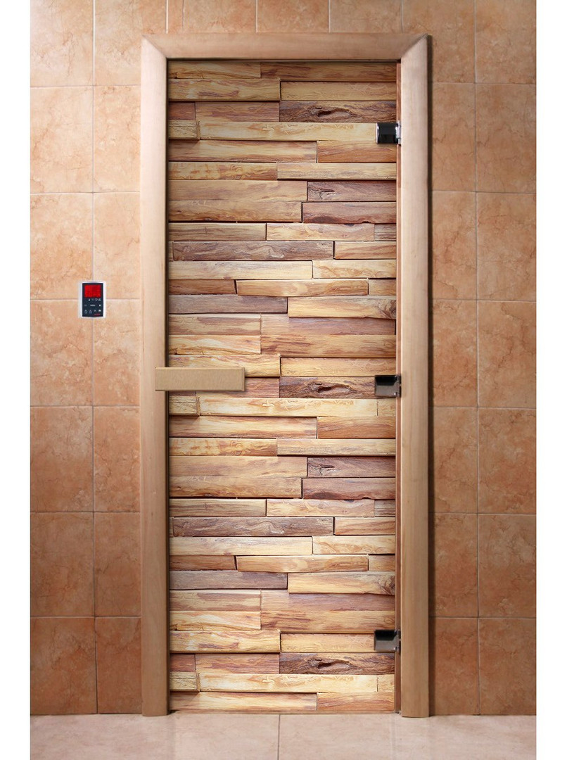 Двери для бани и сауны Дверь с фотопечатью A053