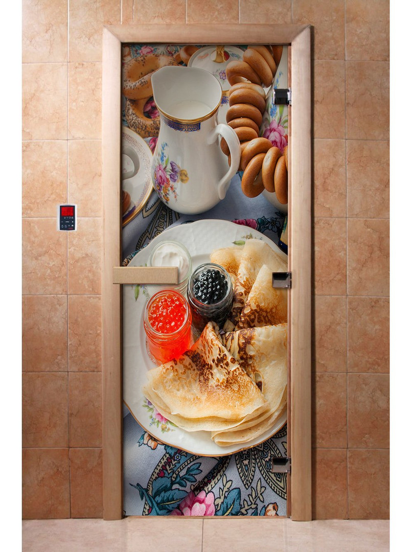 Двери для бани и сауны Дверь с фотопечатью A059