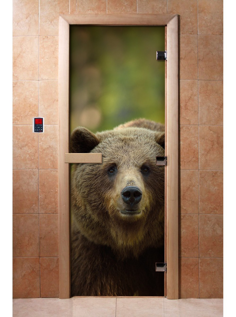 Двери для бани и сауны Дверь с фотопечатью A065