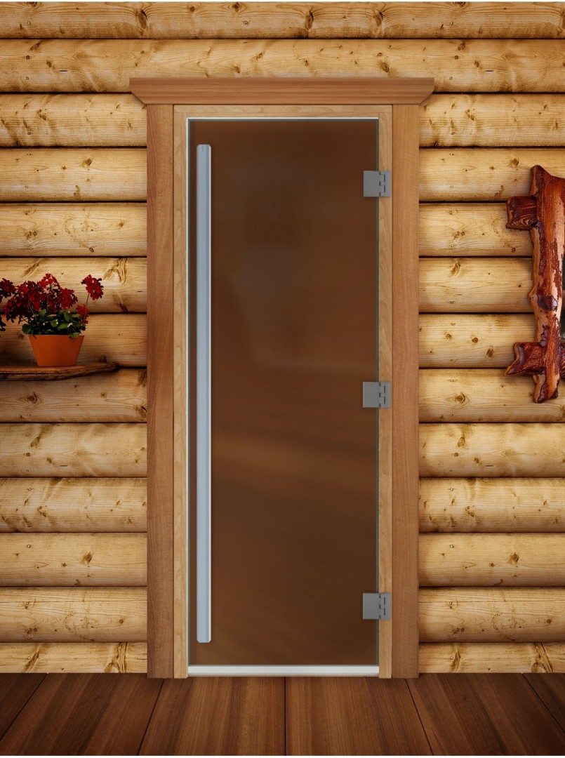 Двери для бани и сауны Престиж Бронза матовая