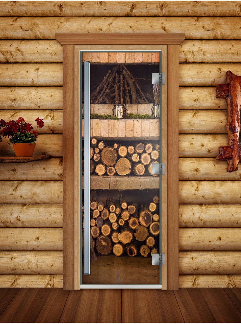 Двери для бани и сауны Престиж Фотопечать А024