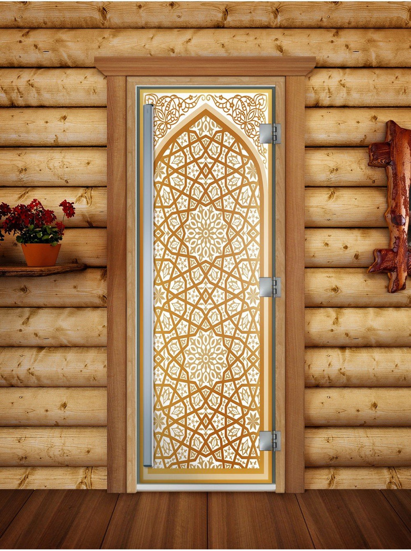 Двери для бани и сауны Престиж Фотопечать А026