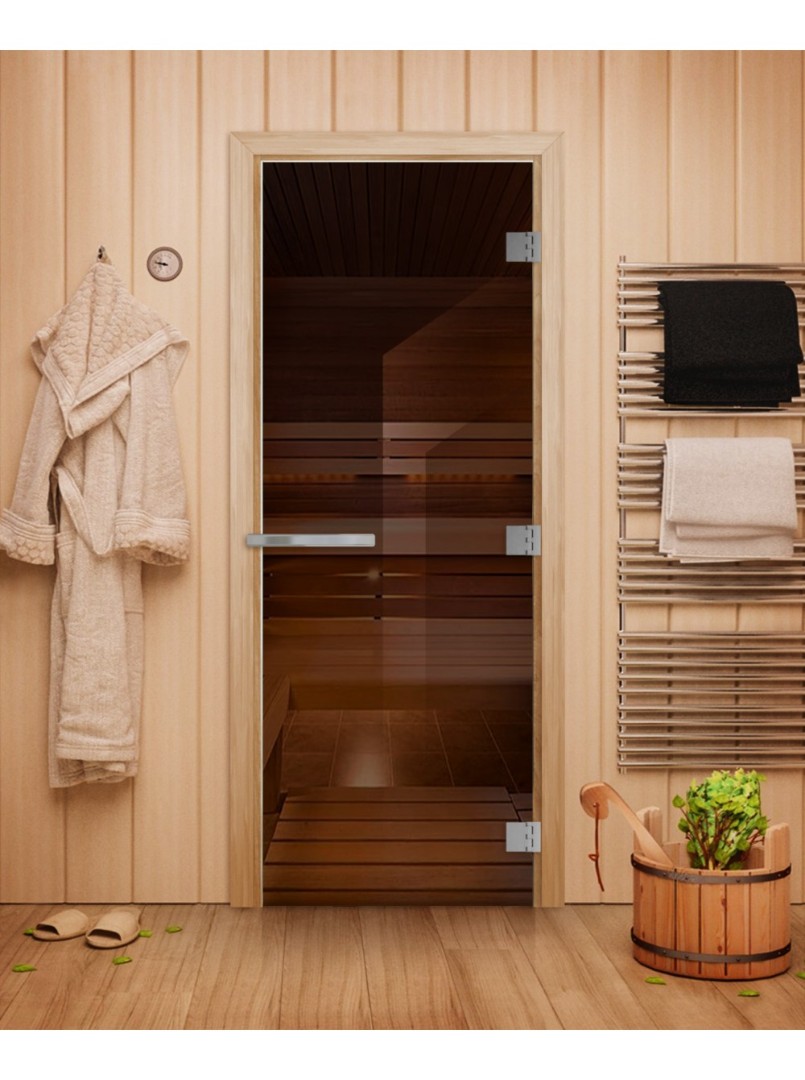 Двери для бани и сауны Эталон бронза 700х1900