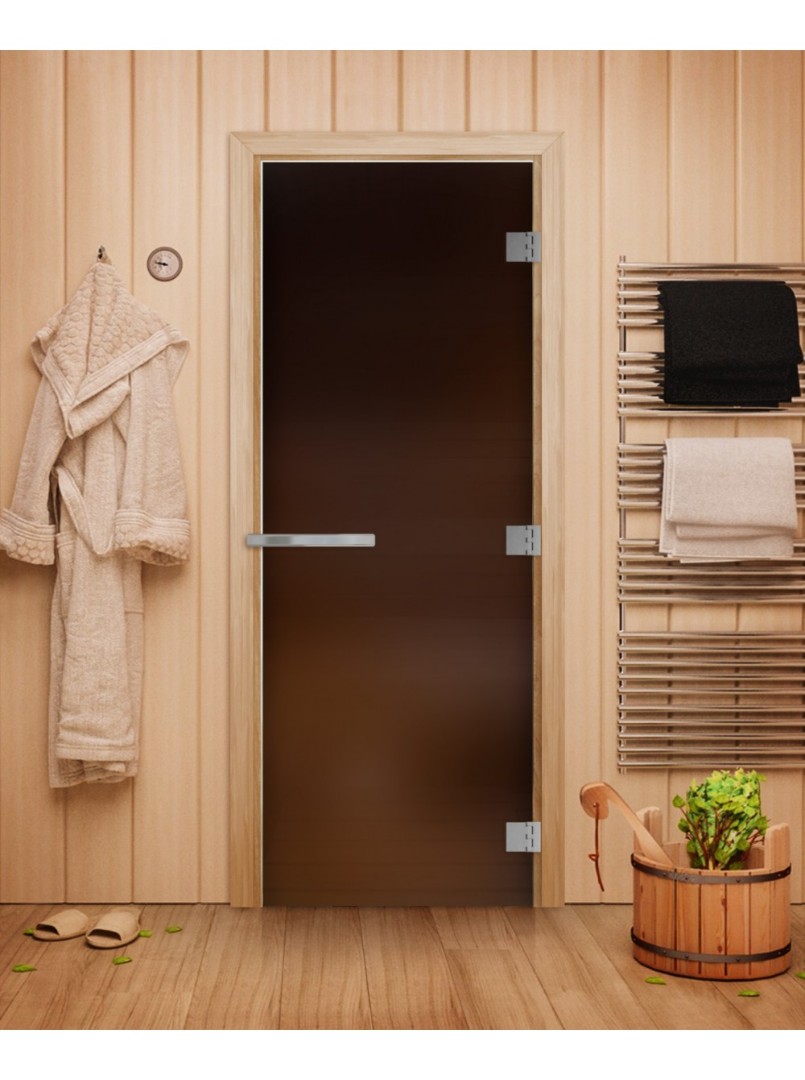 Двери для бани и сауны Эталон бронза матовое 700х1900