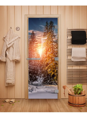 Двери для бани и сауны Эталон ФОТОПЕЧАТЬ 700х1900