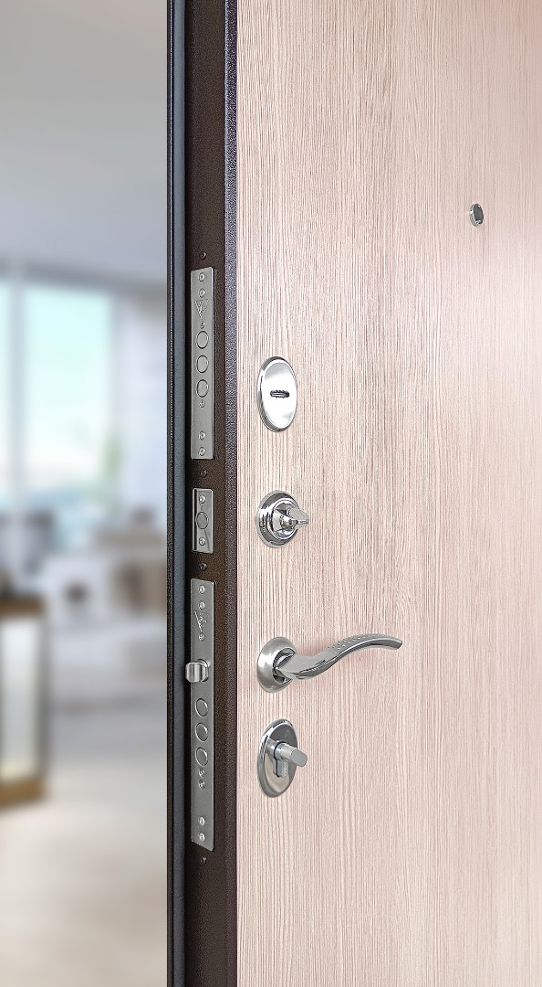 Входные металлические двери Промет Марс 3 Беленый дуб