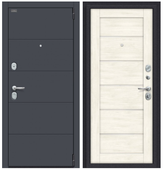 Входные металлические двери Porta S 4.Л22 Graphite Pro/Nordic Oak