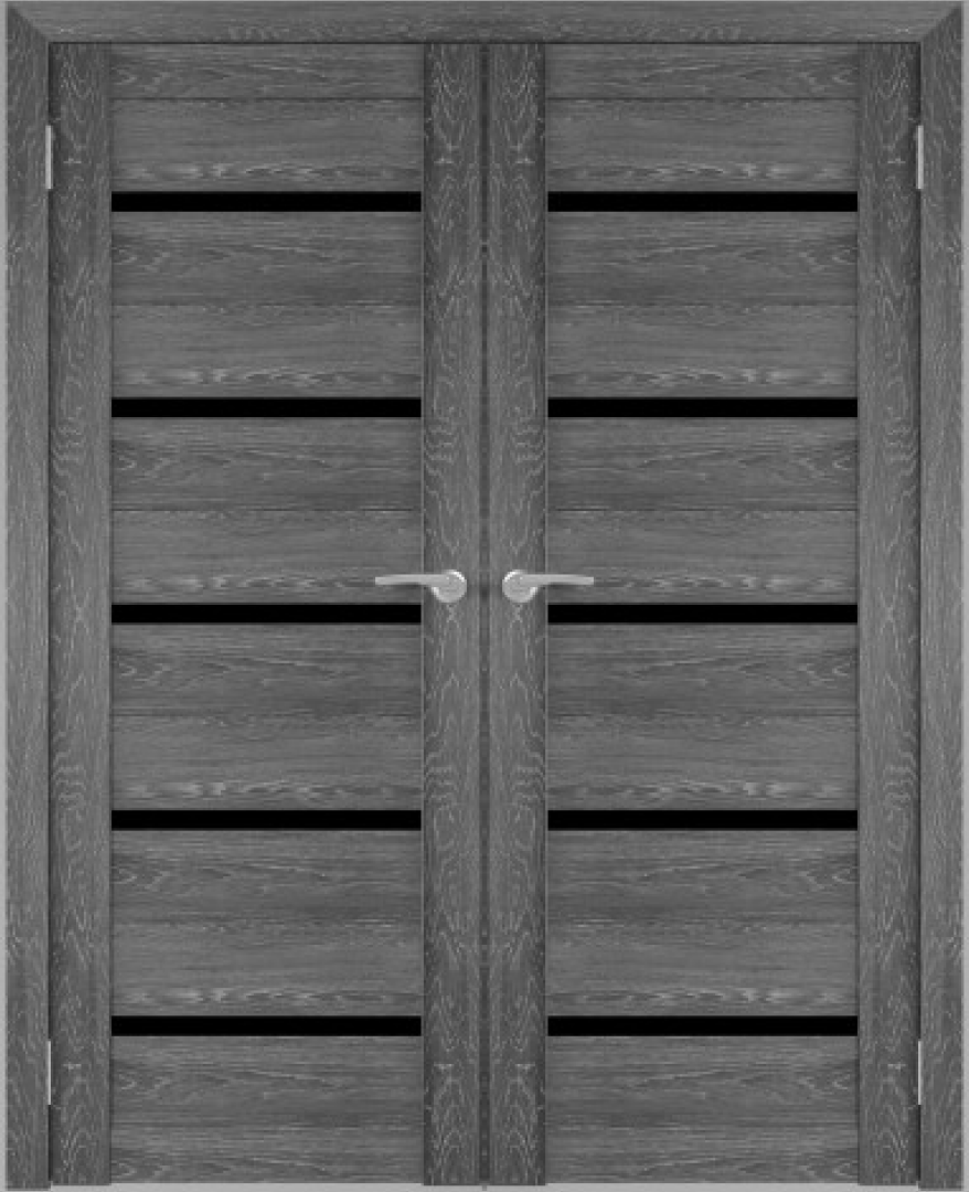 Межкомнатные двери AMATI М01 черное стекло двойная