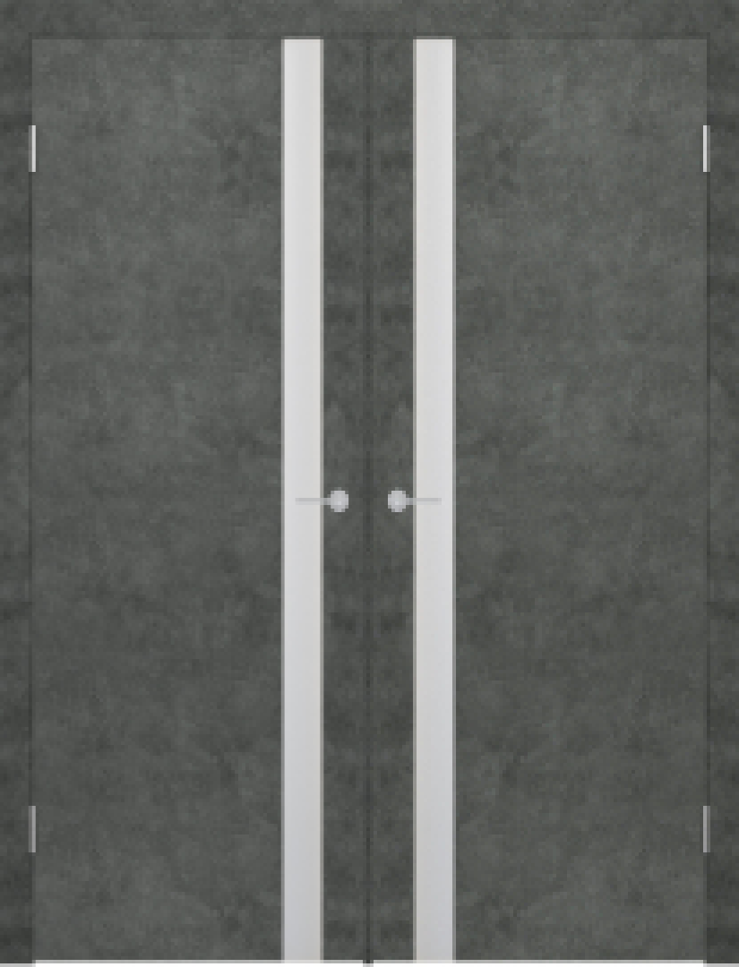 Межкомнатные двери Stark ST12 бетон светлый, бетон темный двойная