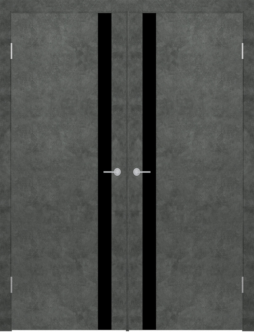 Межкомнатные двери Stark ST12 бетон светлый, бетон темный двойная