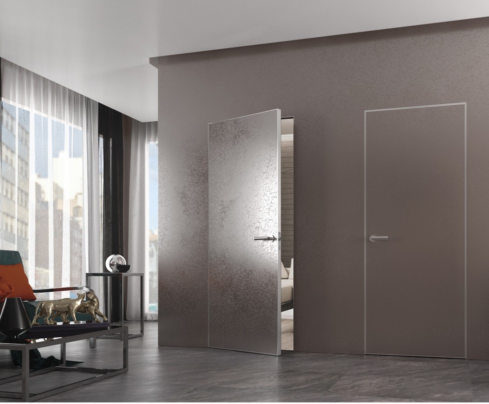 Межкомнатные двери Двери-невидимки Покош (полотно комбинированное грунт)