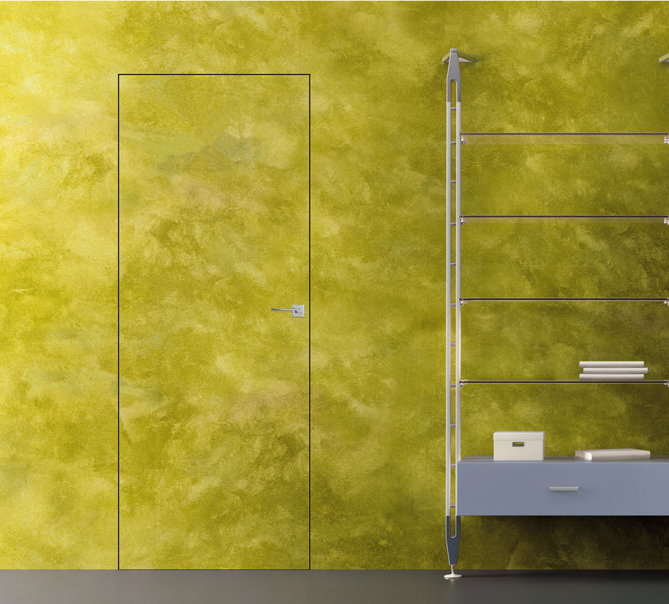 Межкомнатные двери Двери-невидимки Покош (полотно комбинированное грунт)