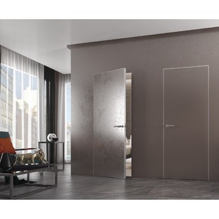 Двери-невидимки Покош (полотно комбинированное грунт)