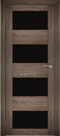 Межкомнатные двери АМАТИ 02 черное стекло