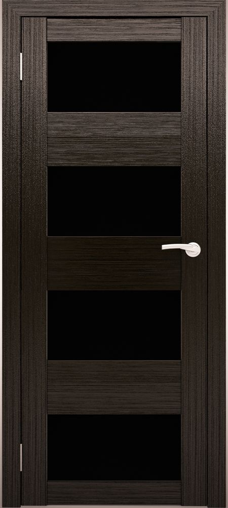 Межкомнатные двери АМАТИ 02 черное стекло