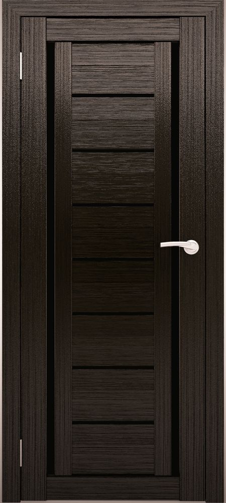 Межкомнатные двери АМАТИ 06 черное стекло