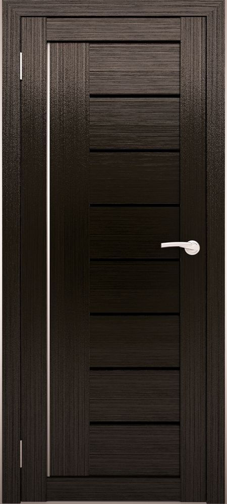 Межкомнатные двери АМАТИ 07 черное стекло