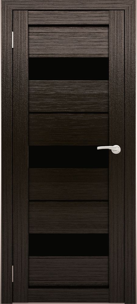 Межкомнатные двери АМАТИ 12 черное стекло