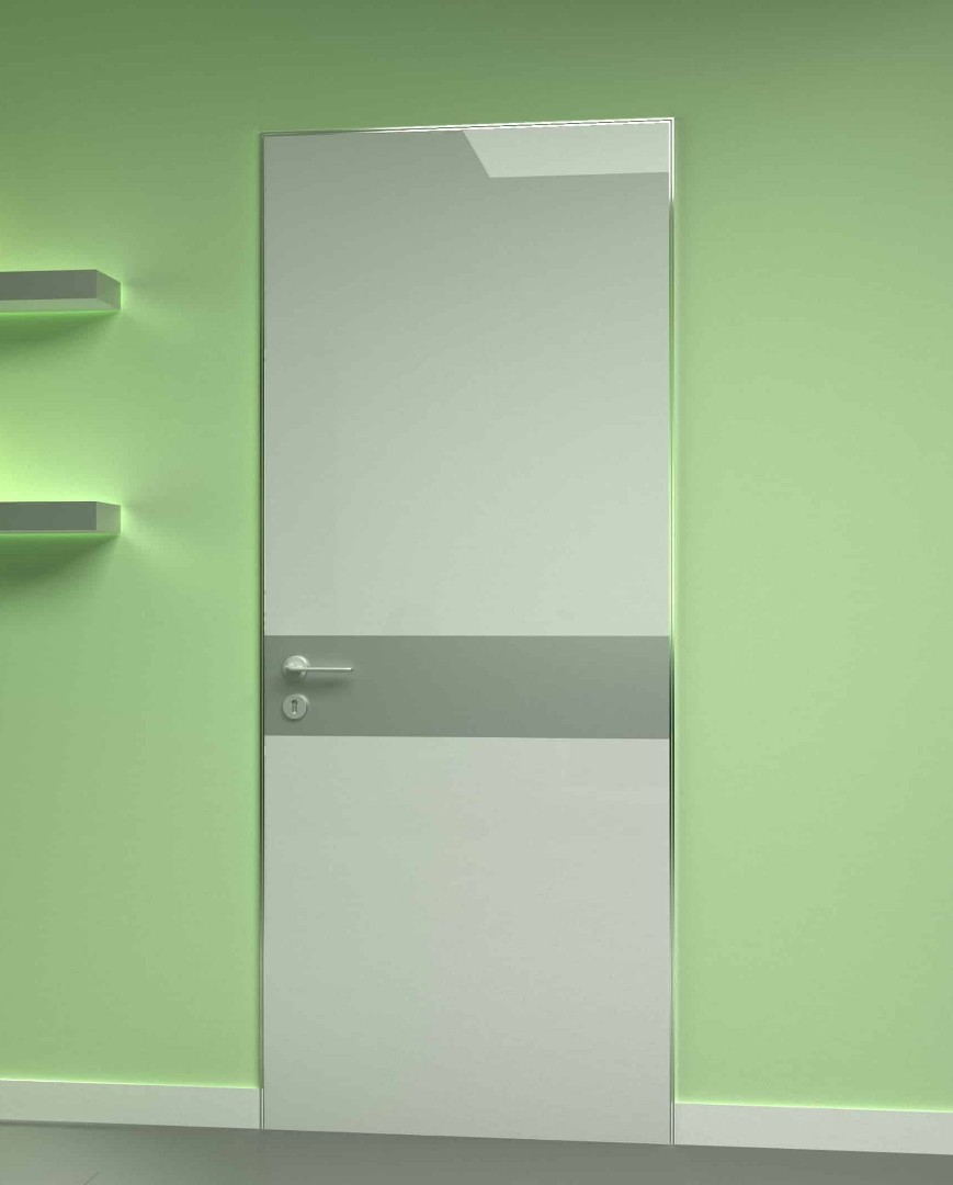 Межкомнатные двери Двери-невидимки Покош (со вставкой из стекла)