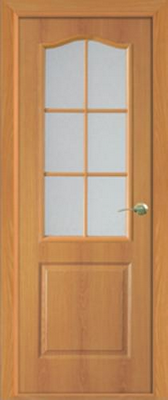 Межкомнатные двери Классика, миланский орех, остекленная
