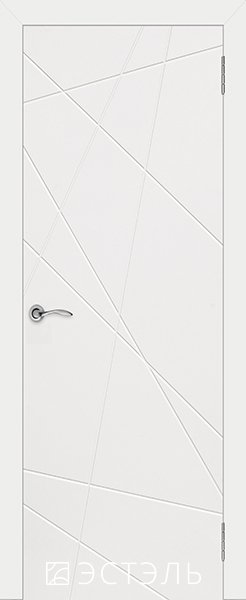 Межкомнатные двери Граффити 5, ДГ, белая эмаль