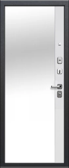 Входные металлические двери Гарда 9 Серебро Зеркало