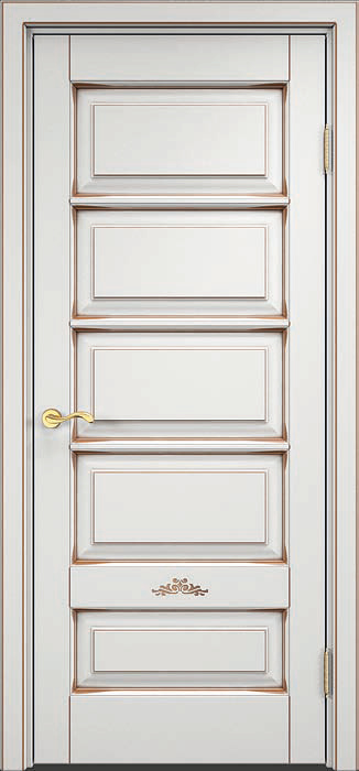 Межкомнатные двери ОЛ 44 белый грунт патина орех