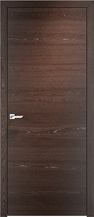 Межкомнатные двери Д 66 Мореный дуб патина серебро горизонтальный шпон