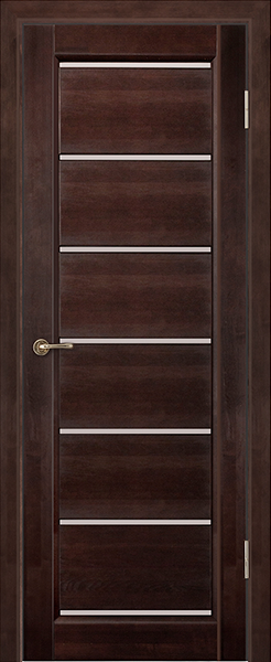 Межкомнатные двери Премьер плюс, венге, частично остекленная