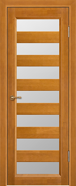 Межкомнатные двери Премьер плюс, медовый орех, остекленная