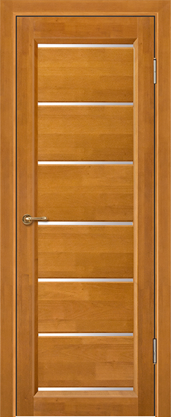Межкомнатные двери Премьер плюс, медовый орех, частично остекленная