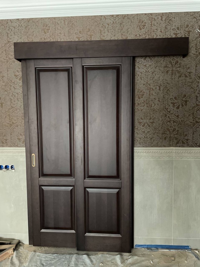 Межкомнатные двери Раздвижная дверь ПМЦ массив ольхи