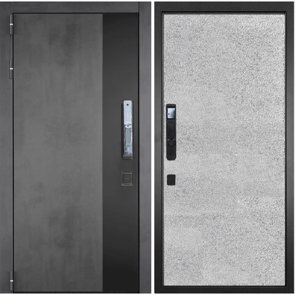 Входные металлические двери Роял смарт 77-1 Бетон светлый