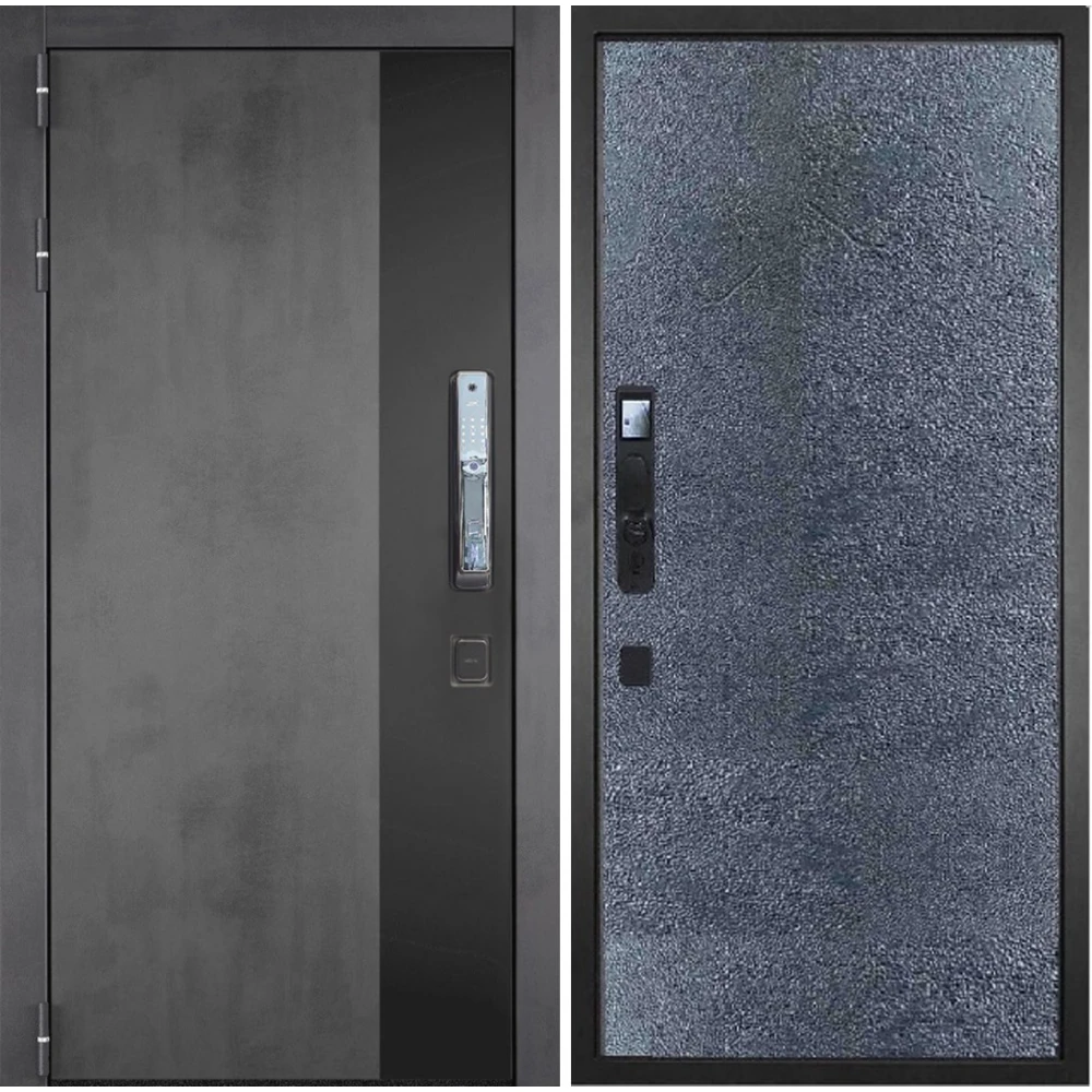 Входные металлические двери Роял смарт 77-1 Бетон темный