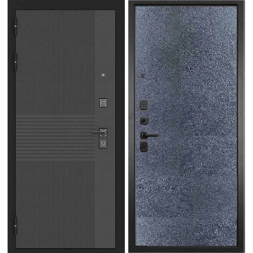 Входные металлические двери Гранж 77-1 Бетон темный