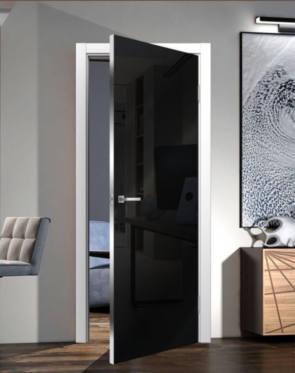 Межкомнатные двери MARK 01 Лакобель черный