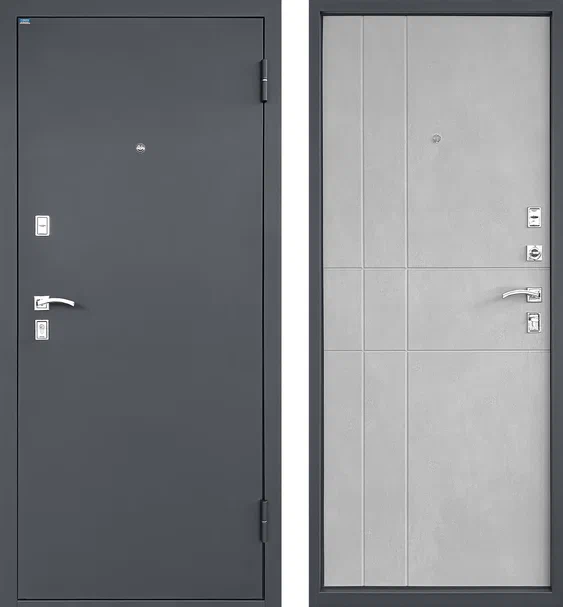 Входные металлические двери Промет Титан Антеро Бетон снежный