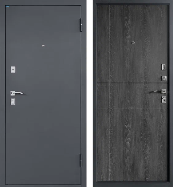 Входные металлические двери Промет Титан Антеро Дуб шале графит