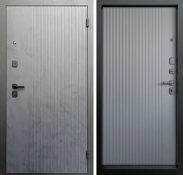 Входные металлические двери Промет Рона Графит нубук