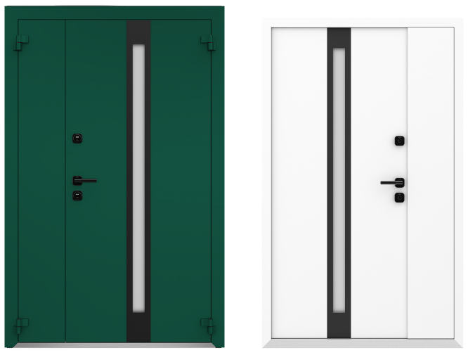 Входные металлические двери Металюкс Boston AG6014 полуторная дверь