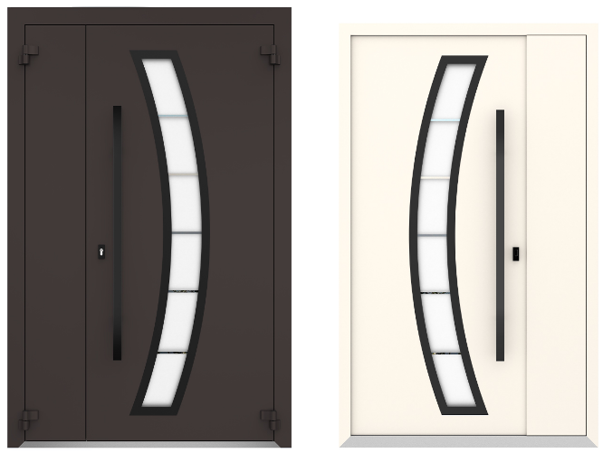 Входные металлические двери Металюкс Boston AG6033 полуторная дверь