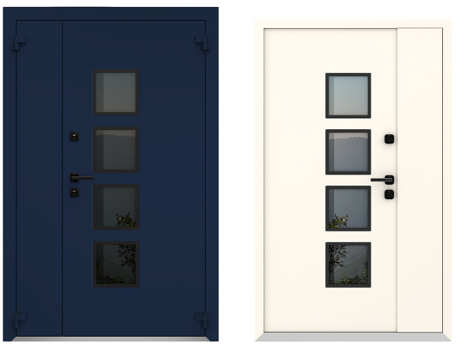 Входные металлические двери Металюкс Boston AG6048 полуторная дверь